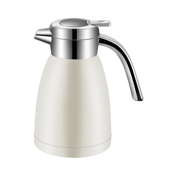 SOGA 1.2L White Stainless Steel Insulated Vacuum Flask – Hot & Cold Drink Bottle - Picture 3 of 11